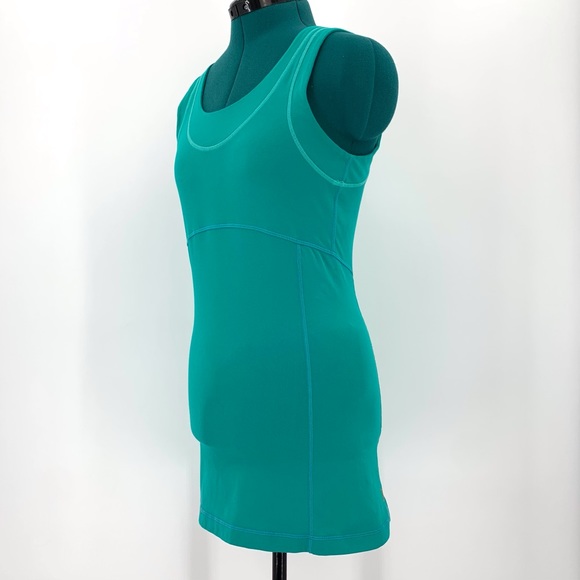lucy Sea Green Power Yoga Extra Long Moisture Wicking Tank, Small - Picture 3 of 16